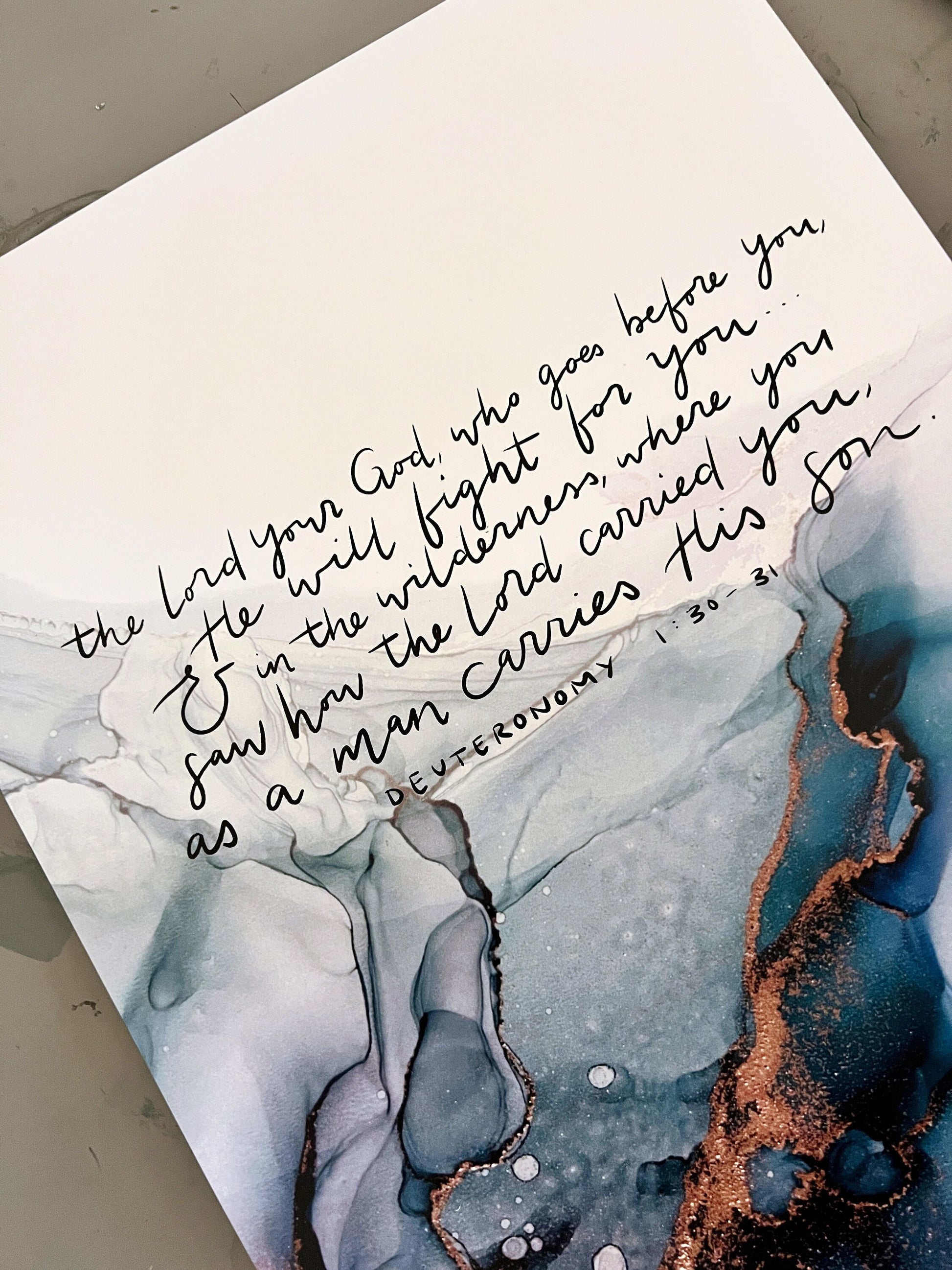 The Lord will fight for you sign, Deuteronomy Bible verse wall art, Christian poster, alcohol ink painting, fluid art, Bible verse sign My Store