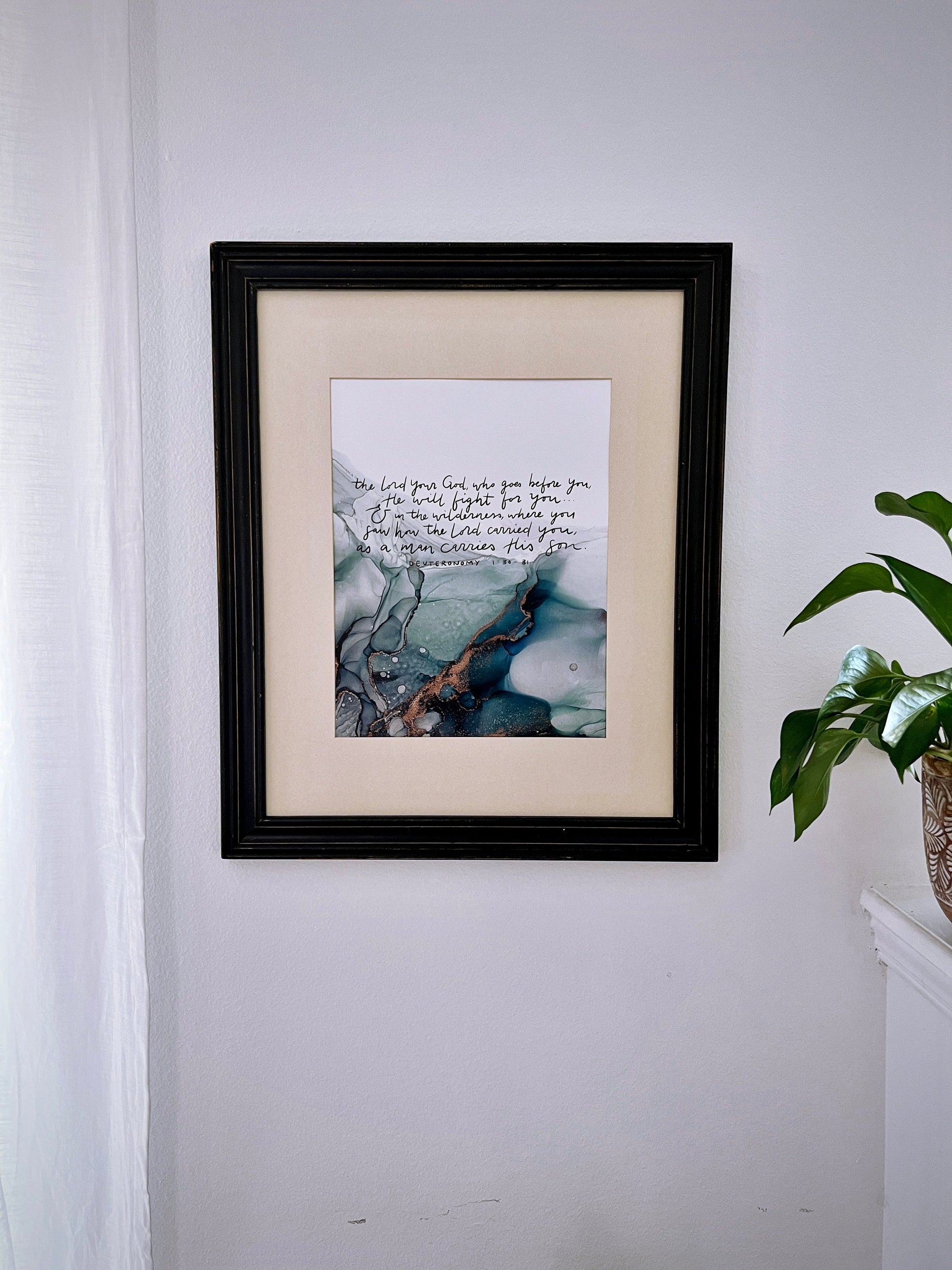 The Lord will fight for you sign, Deuteronomy Bible verse wall art, Christian poster, alcohol ink painting, fluid art, Bible verse sign My Store