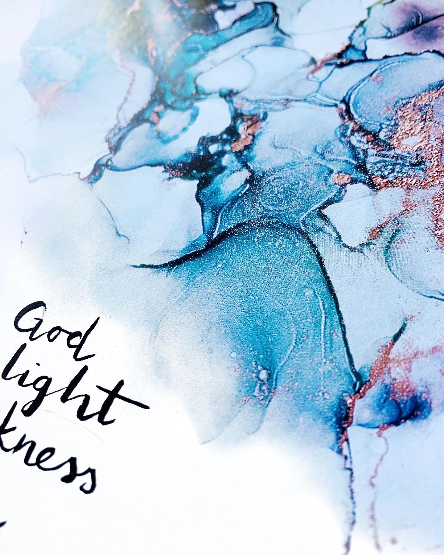 2 Corinthians 4:6 Bible verse wall art, alcohol ink painting, fluid art My Store