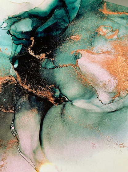 Galatians 6:9 Bible verse wall art, alcohol ink painting, abstract fluid art My Store