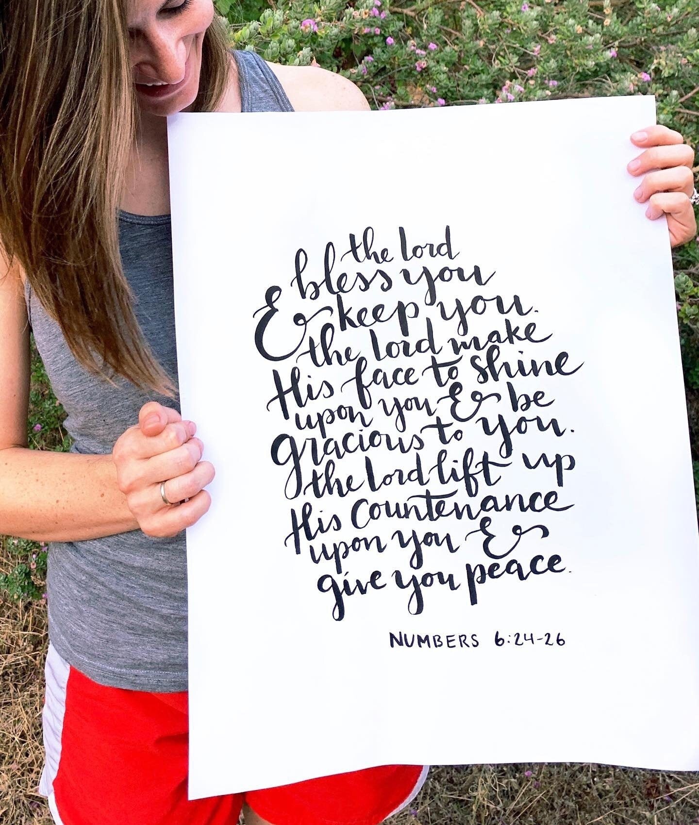 Numbers 6:24-26 Bible verse wall art, The Blessing art print, The Lord bless you and keep you benediction decor My Store