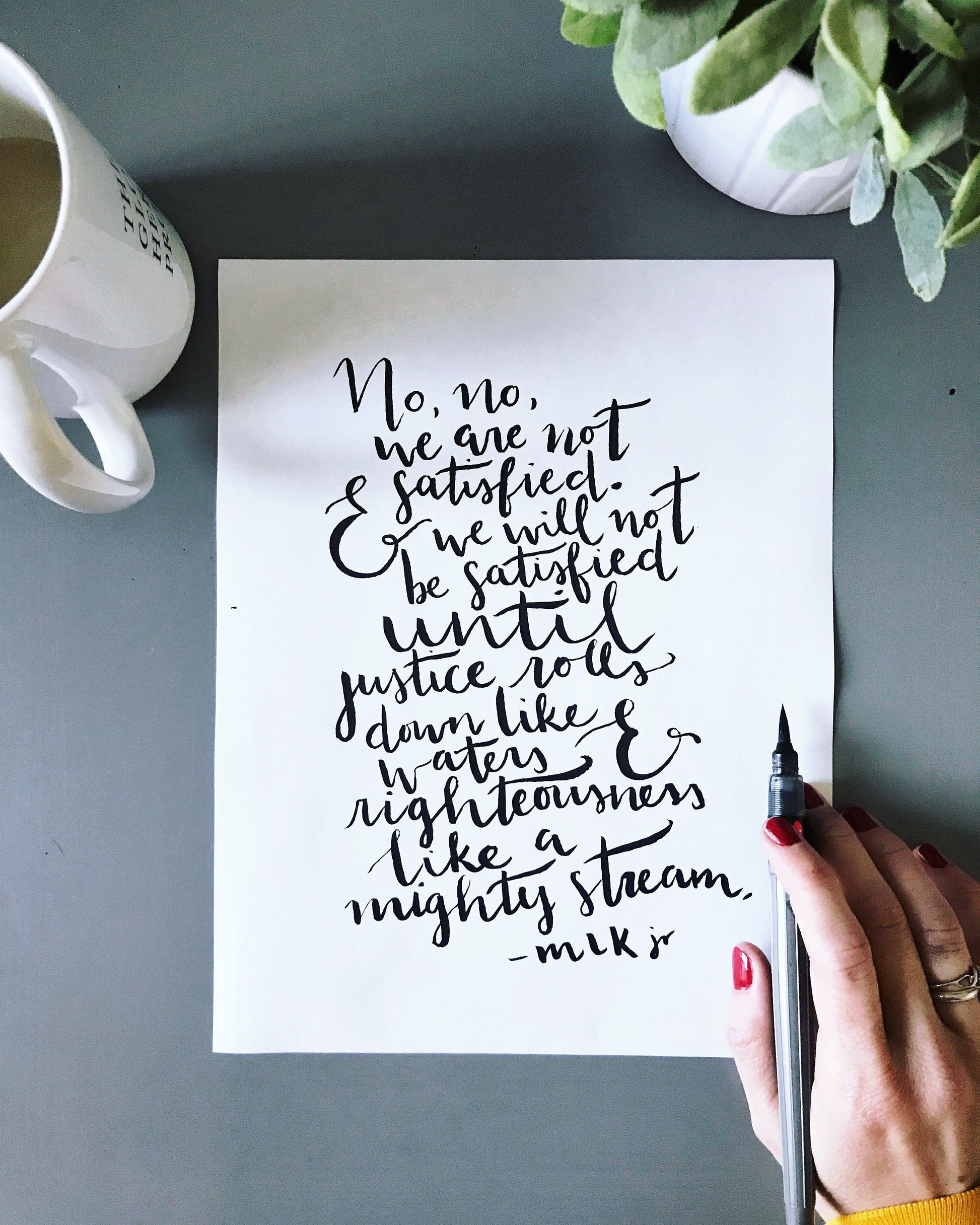 MLK quote, Martin Luther King Jr wall hanging calligraphy My Store