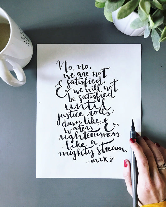 MLK quote, Martin Luther King Jr wall hanging calligraphy My Store