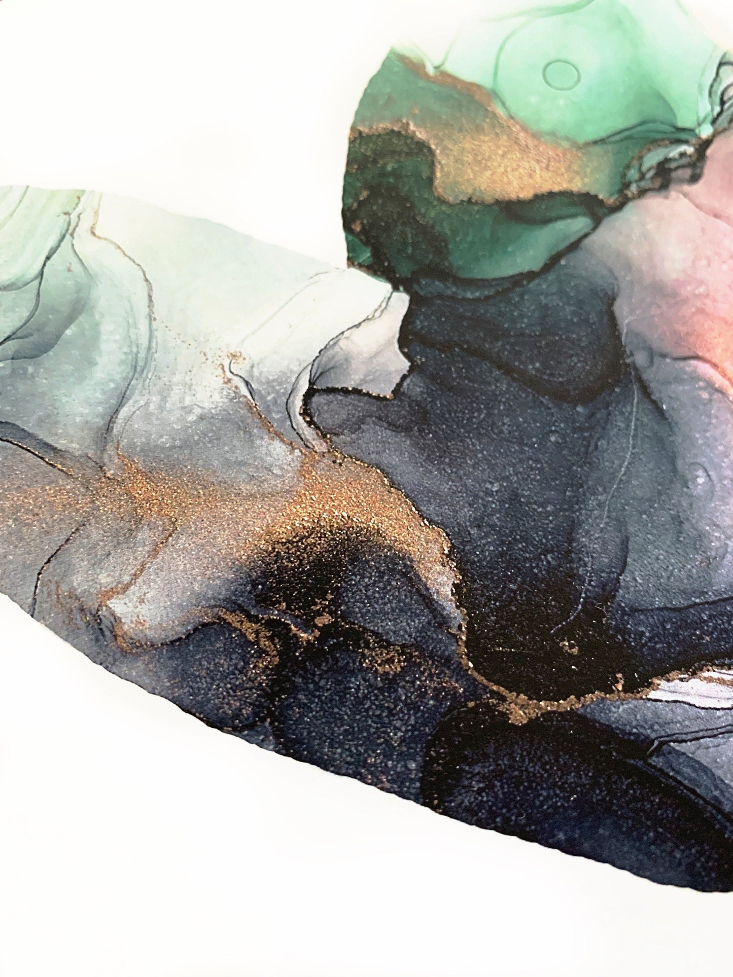 alcohol ink heart painting, 8x10 print My Store